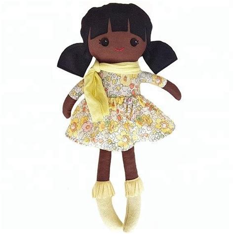 Kids Preferred Handmade African Wholesale Plush Custom Black Rag Dolls