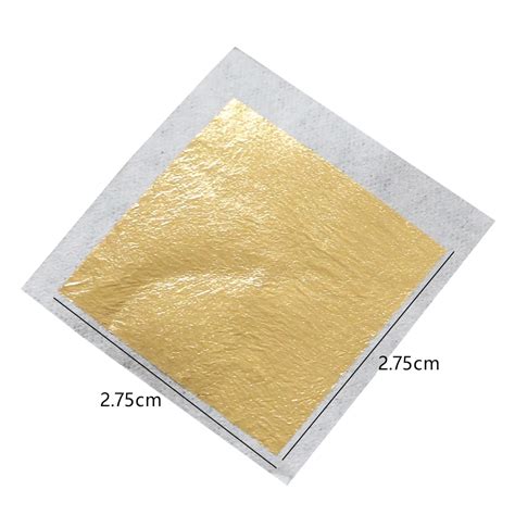 100 Sheets 275x275cm 24k Pure Genuine Gold Leaf Foil Sheet Gold Free