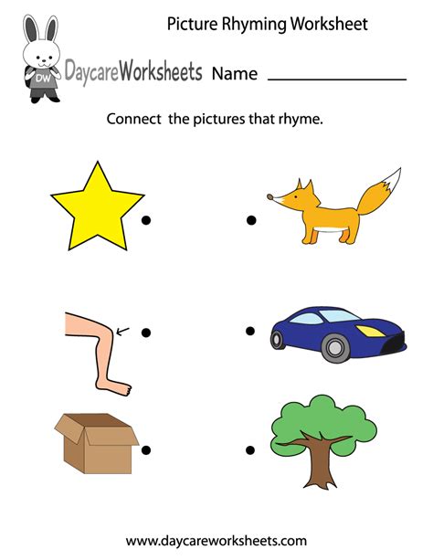 Free Printable Preschool Rhyming Worksheets Printable Templates