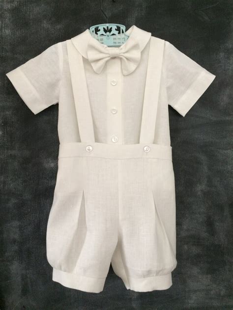 Baby Boy Baptism Suit Toddler Linen Baptism Outfit Boys Ring Etsy