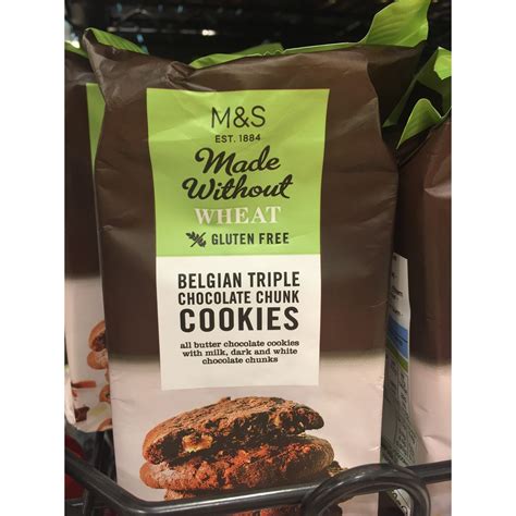 Buy genuine clothes from marks & spencer. Marks & Spencer Gluten Free Triple Chocolate Chunk Cookies ...