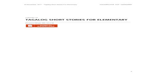 Tagalog Short Stories For Elementary Pdf Docsarchive Kwentong Pambata