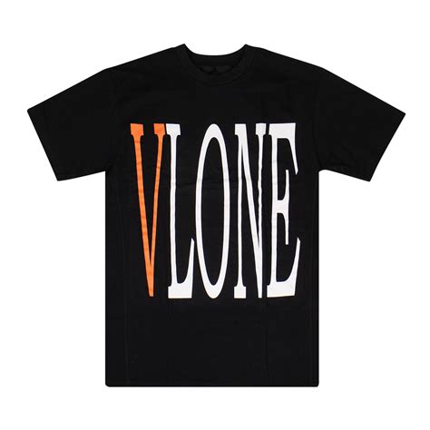Vlone Logo Short Sleeve T Shirt Blackorange Vlone 1020