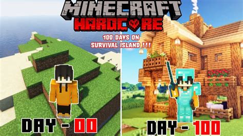 I Survived 100 Days On A Survival Island In Minecraft Hardcore Ep 1 Hindi Youtube