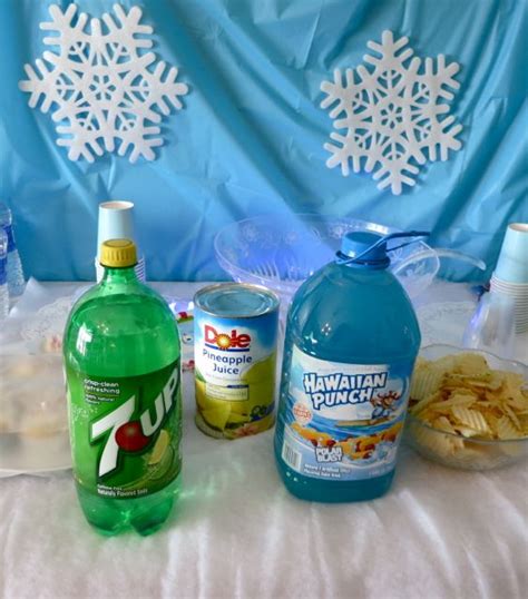 Blue Party Punch With Snow