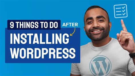 9 Things To Do After Installing Wordpress On Your Website Youtube