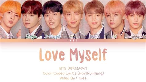 Bts 방탄소년단 Answer Love Myself Hanromeng Color Coded Lyrics가사