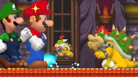 New Super Mario Bros Ds Mega Mushroom Mario Vs All Bosses Youtube
