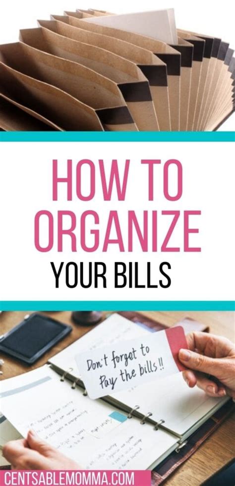 How To Organize Your Bills Centsable Momma