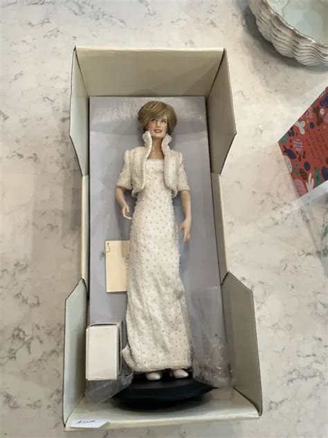 Franklin Mint Princess Diana Doll Porcelain Wedding Bride Lady Of Wales