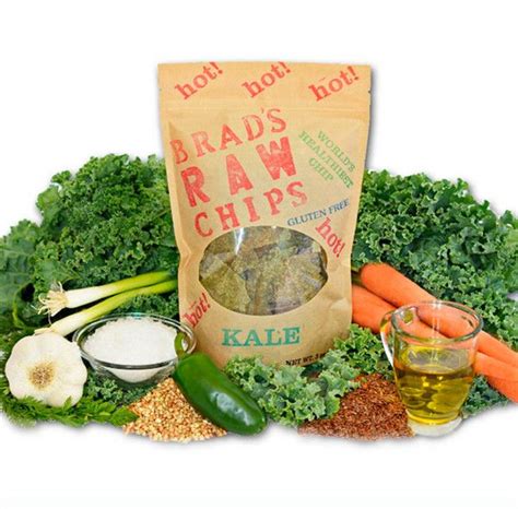 Hot Kale Brads Raw Chips Kale Chips Raw Food Recipes Healthy Chips