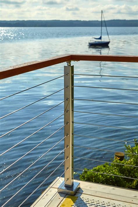 Stair rail will work with stairs slope set at 35 degrees. Rod Railing for an East Coast Pier - Viewrail