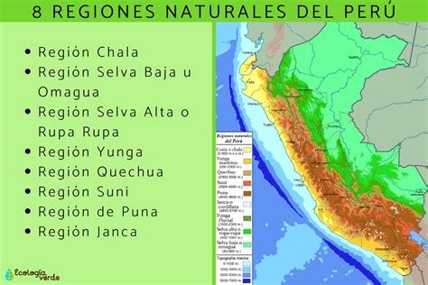 Regiones Naturales Del Per Resumen Con Mapa