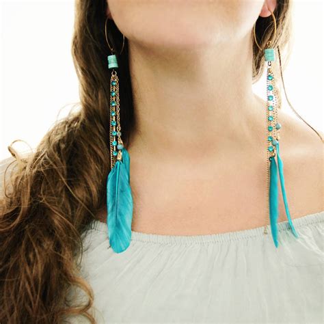 Feather Earrings Pastal Names