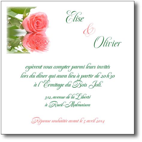 Microsoft word has been around for a long time now and there are a lot of people who use this application for writing and compiling their letters, memos, announcements using microsoft word for its functions, you can also use this template to make your own microsoft word invitation cards. Carte mariage Rose et reflet - Lutin faire-part
