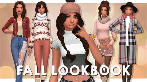 Fall Lookbook 🍁 Sims 4 Create A Sim Full Cc List Youtube Fall