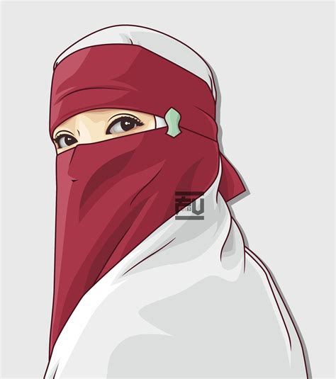 Vector Hijab Niqab Ahmadfu22 Islamic Cartoon Hijab Cartoon Anime
