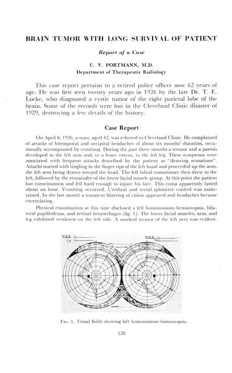 Brain Tumor With Long Survival Of Patient Cleveland Clinic Journal Of Medicine