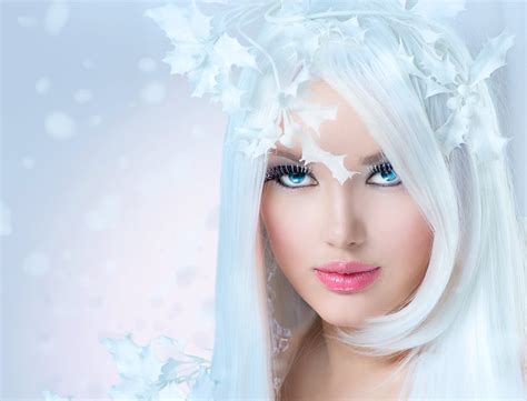 Woman With White Hair And Lipstick Character Look Girl Eyelashes Background Hd Wallpaper