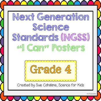 Next Generation Science Standards (NGSS) "I Can" posters for Grade 4