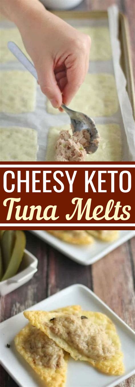 They're quick to throw together making them the perfect no carb lunch or snack. Cheesy Keto Tuna Melts #lowcarb #glutenfree