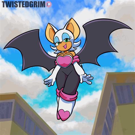 47913 Safe Artisttwistedgrimtv Rouge The Bat Sonic Bat Mammal