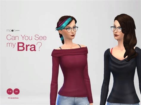 Can You See My Bra Accessory Conversion By Moonccs At Mod The Sims