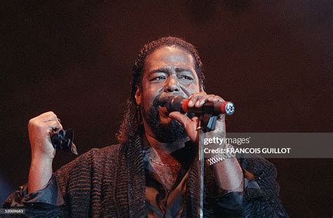 Picture Of Soul Singer From The Usa Barry White Singing At The News