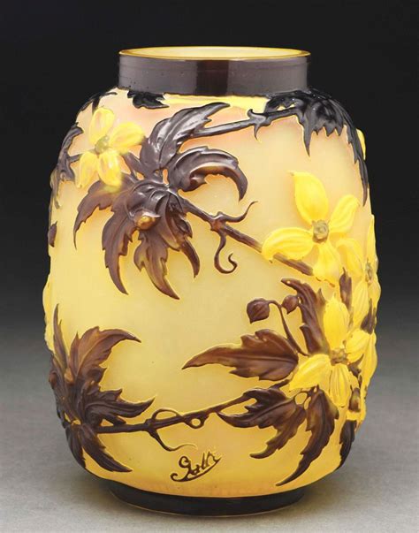 Galle Blownout Clematis Vase Dec 08 2020 Dan Morphy Auctions In Pa