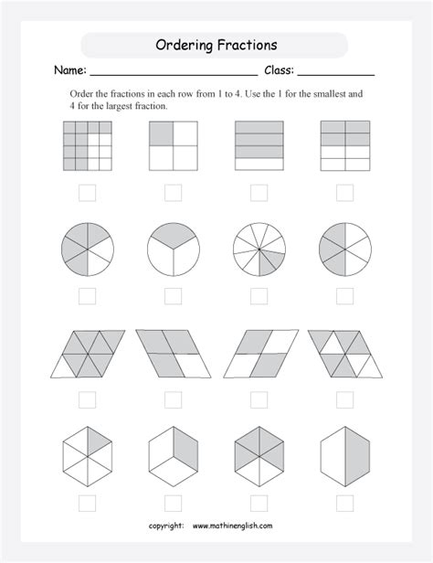 Free worksheets for paring or ordering fractions from ordering fractions worksheet, source fraction worksheets from ordering fractions worksheet, source:commoncoresheets.com. Printable primary math worksheet for math grades 1 to 6 ...