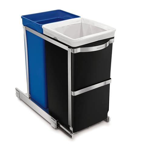 An equally important area for the right bin is the bathroom. Shop simplehuman Pull-Out 9.3-Gallon Plastic Recycling Bin ...