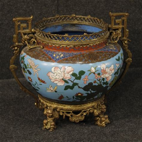 Antiques Atlas - Antique Cloisonné French Vase In Gilt Bronze