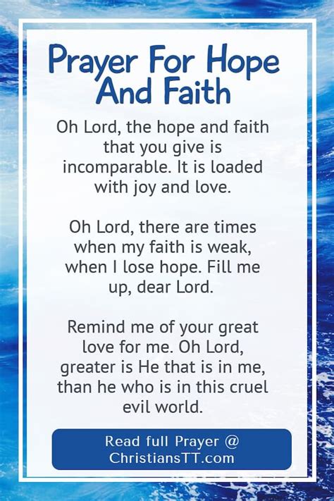 Prayer For Hope And Faith Christianstt