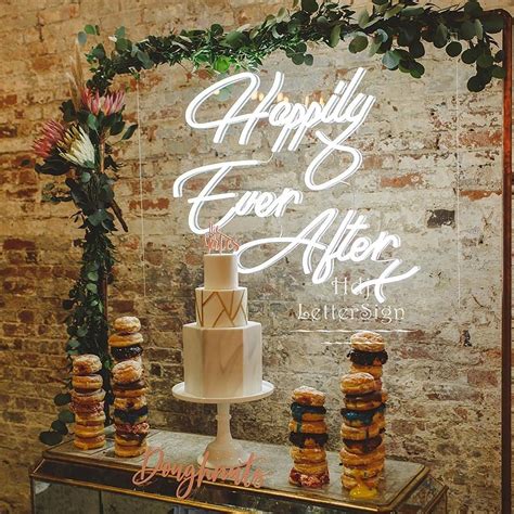Happily Ever After Neon Sign Led Neon Sign For Wedding Backdrop