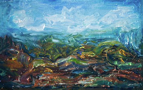 Windy Day In The Grassland Original Oil Painting