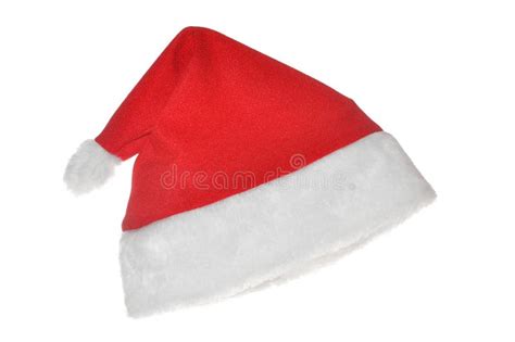 Santas Red Hat Isolated On White Stock Image Image Of Year Isolated