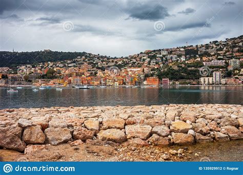 Villefranche Sur Mer Coastal Village In France Stock Photo Image Of