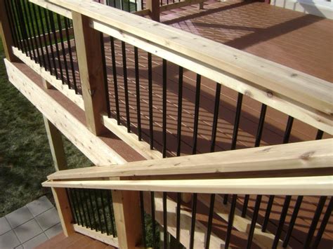 Wood stair handrail porch handrails exterior handrail glass handrail glass stairs staircase railings wooden staircases wood stairs stairways. Railings « Structures Unlimited