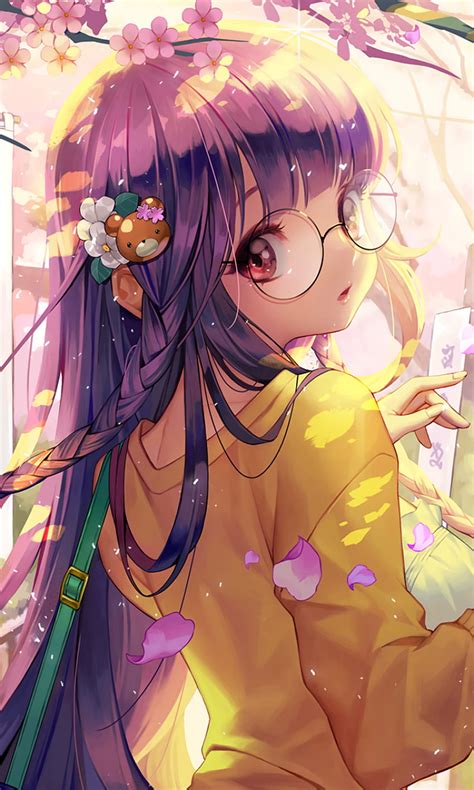 768x1280 Furyou Michi Gang Road Anime Girl Glasses Anime Girl With