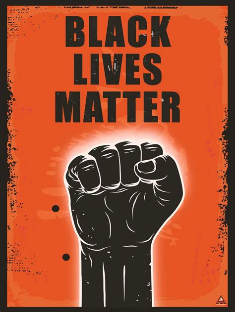 Black Lives Matter Poster For Walls Fist Art Print 18x24