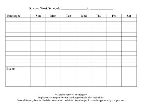 Use a daily work schedule template, or an hourly, weekly or monthly schedule format in word or pdf for companies and small businesses. 13 Blank Weekly Work Schedule Template Images - Free Daily ...