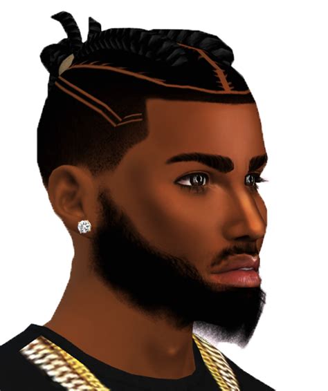Xxblacksims Braided Man Bun Sims Hair Sims 4 Hair Male