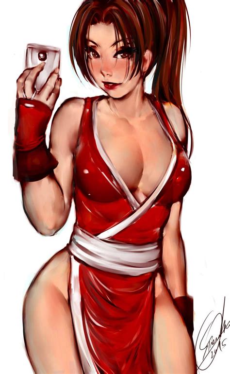 Mai Shiranui King Of Fighters Digital Painting Female Ninja