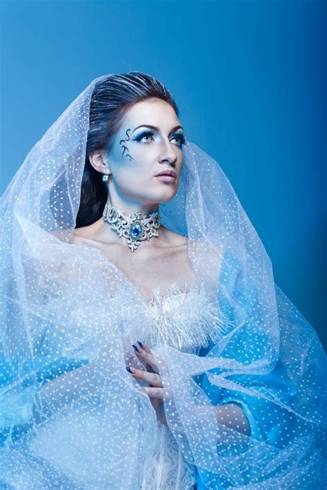 Snow Queen And Snowflake Stock Image Image Of Facepaint 38651627