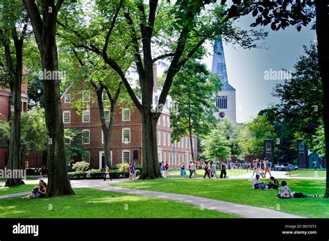 Harvard University Campus Stock Photo Alamy