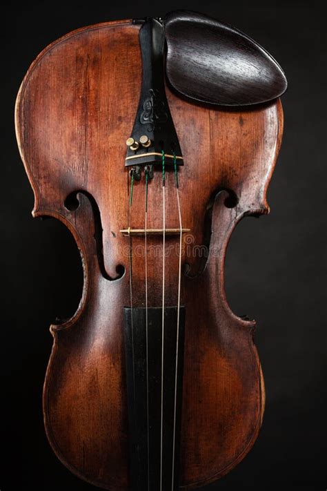 Close Up Do Instrumento Do Violino Arte Da Música Clássica Foto de