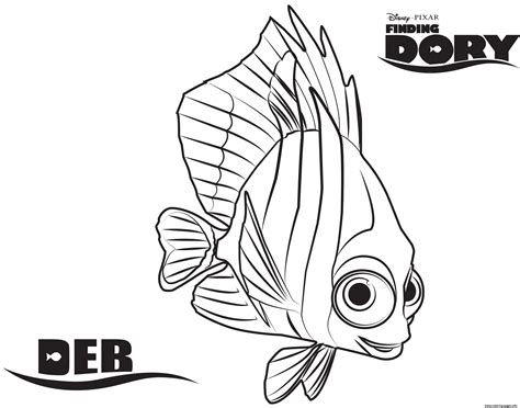 Download the printable pdf below. Deb Finding Dory Disney Coloring Pages Printable