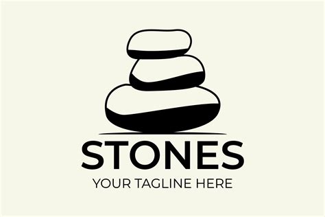 Stone Rock Illustration Design Logo Grafik Von SD Creative Fabrica