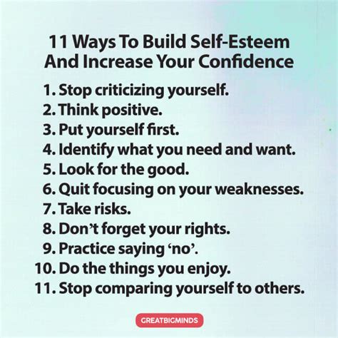11 ways to build self esteem and confidence great big minds