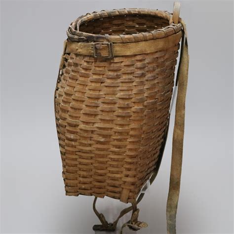 Antique Adirondack Reed And Woven Ash Pack Basket Circa 1910 At